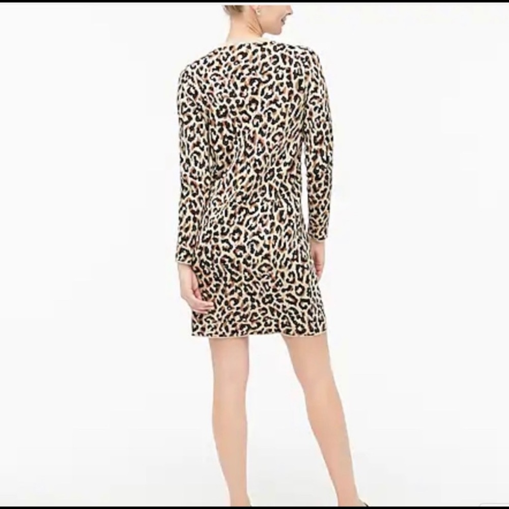 J.Crew Leopard Print Sweater Dress